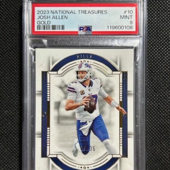 Josh Allen 2023 Panini National Treasures #10 Gold #/35 BUFFALO BILLS PSA 9 MINT - Picture 1 of 3